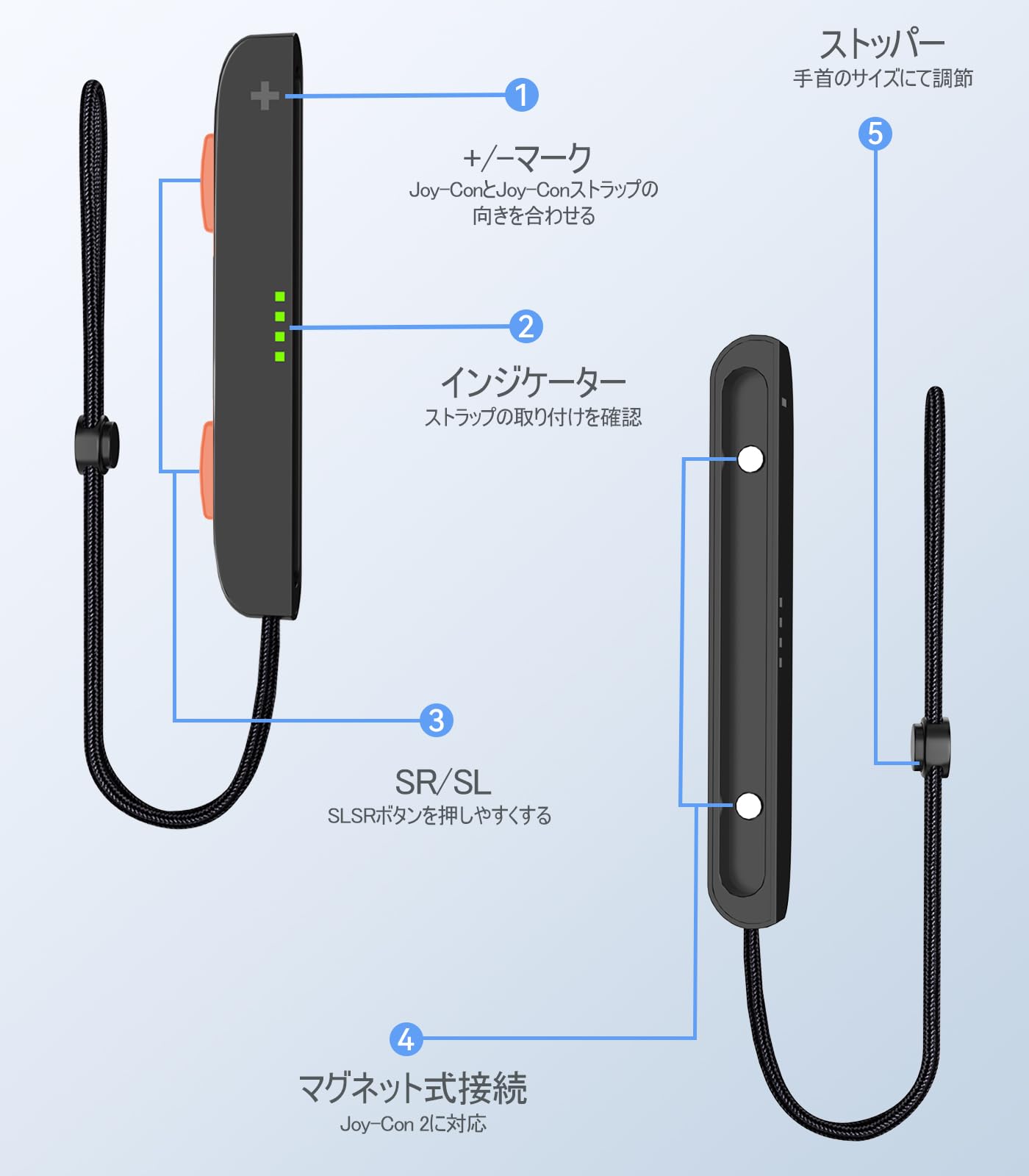 Amazon.co.jp: Switch 2 Joy-Con ストラップ 2個パック